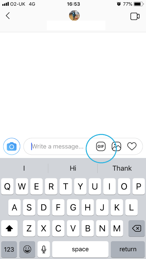 GIFs in direct messaging Instagram 